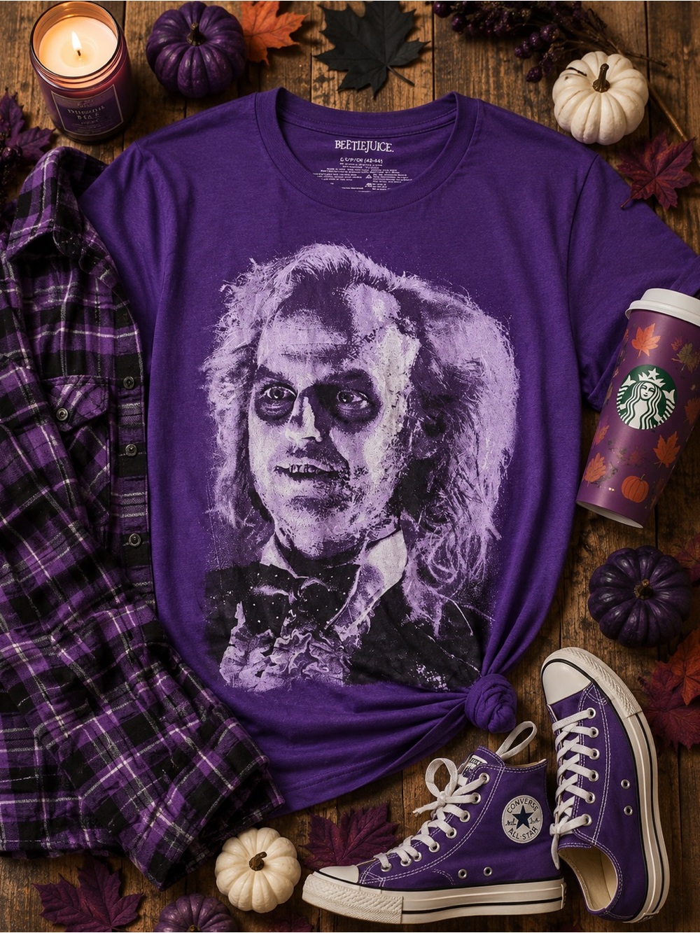 Purple Beetlejuice Graphic Tee 💜